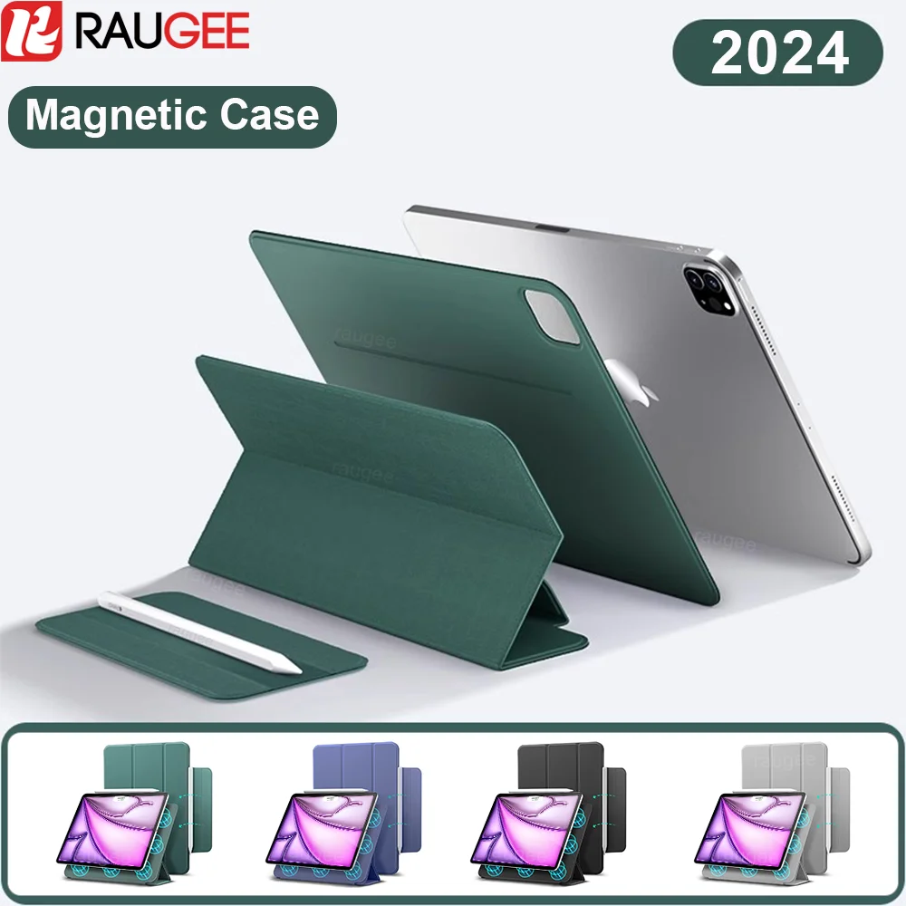 Premium Magnetic Tablet Cover for iPad Pro & Air - 11'' & 13'' 2024 Release, Sleek Protection for 12.9'' 10th Gen