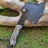 High Carbon Steel Handaxe with Black Coated Blade - Tactical Survival Camping Hatchet with Nylon Axe Cover and Bakelite Handle 6