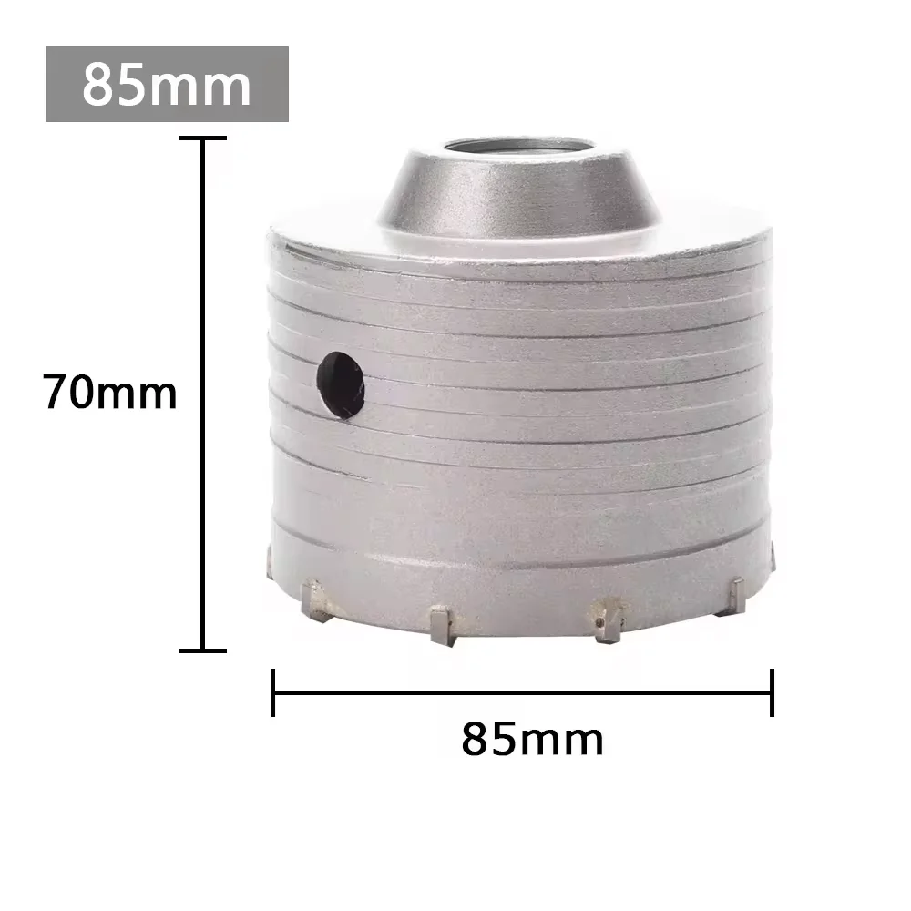 Premium 30-150mm Concrete Wall Hole Saw with Round Shaft for SDS Plus Hammer Drills
