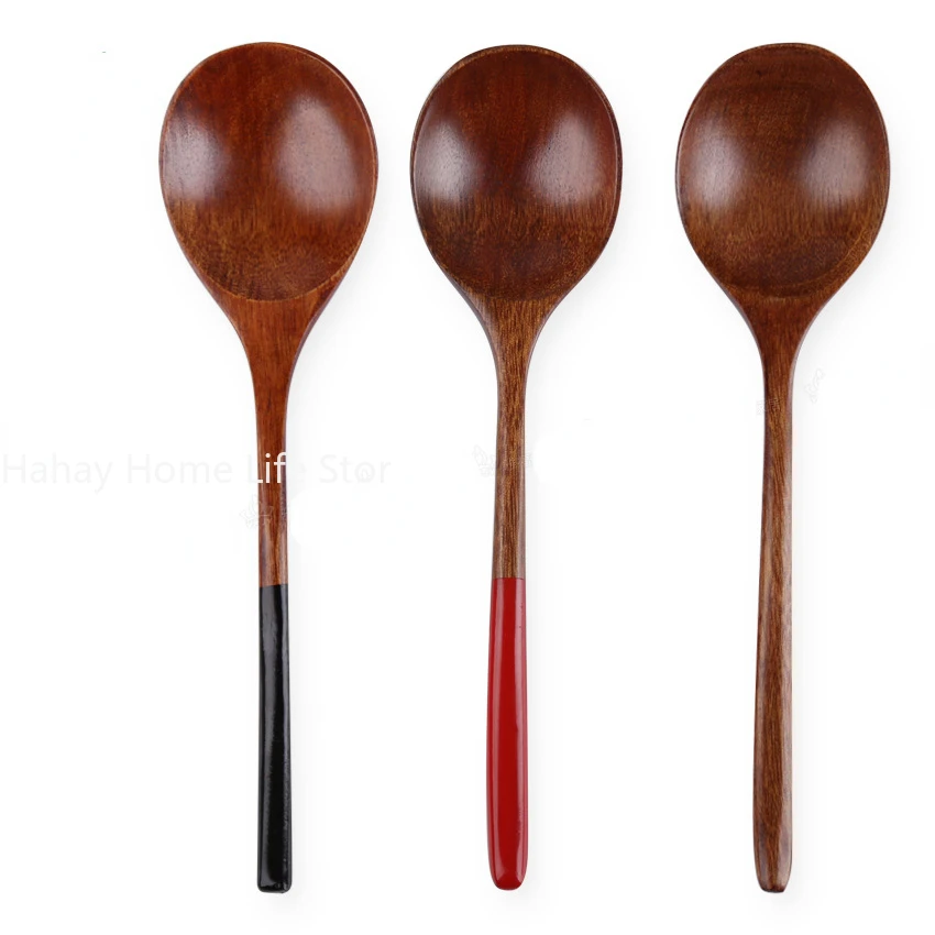 Wooden Spoon Bamboo Kitchen Cooking Utensil Tool Soup Teaspoon Catering