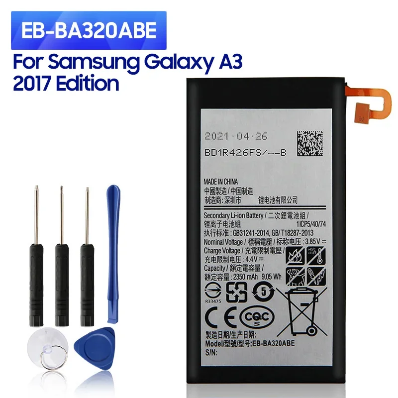 

NEW Replacement Battery EB-BA320ABE For Samsung GALAXY A3 2017 Edition A320 A320FL A320F A320F/DS A320Y/DS A320Y Battery 2350mAh