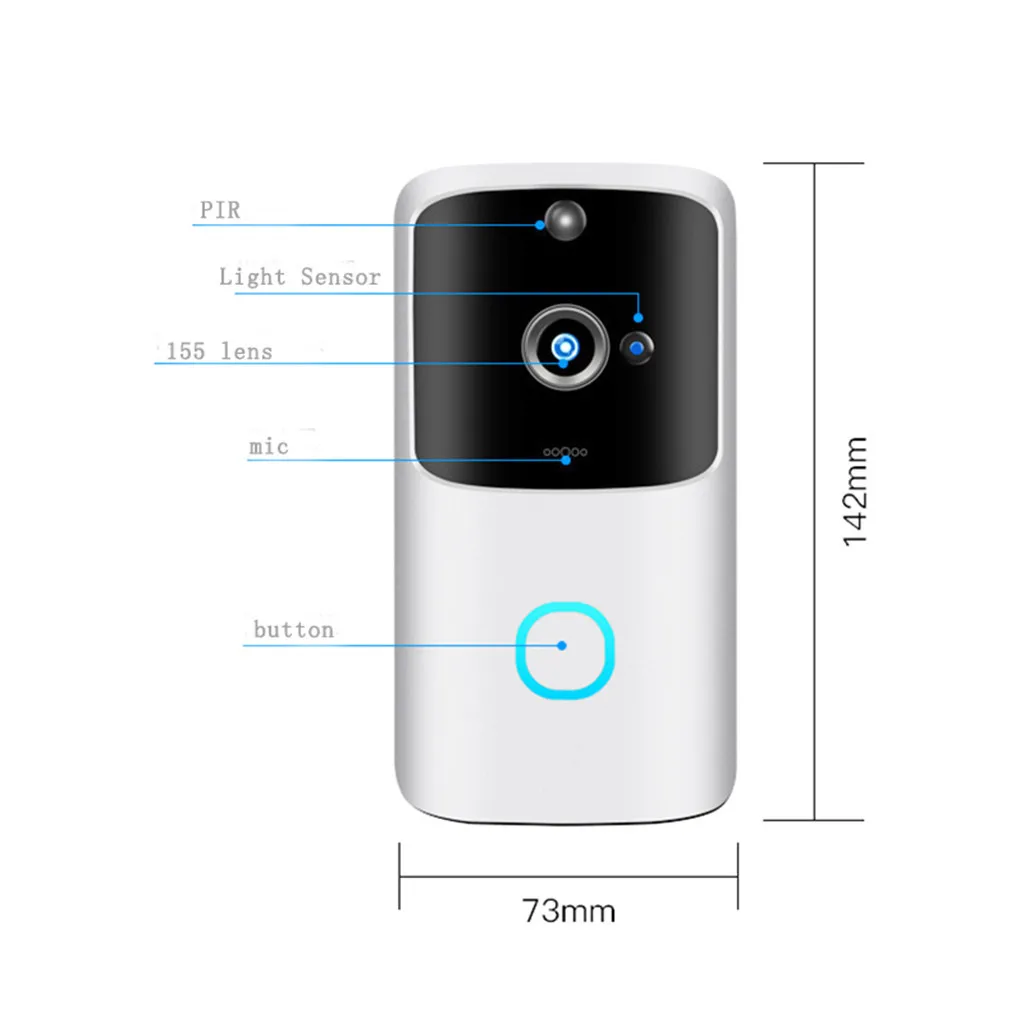 Campainha Câmera Wifi Sem Fio Inteligente Interfone Com Áudio – OCFAST