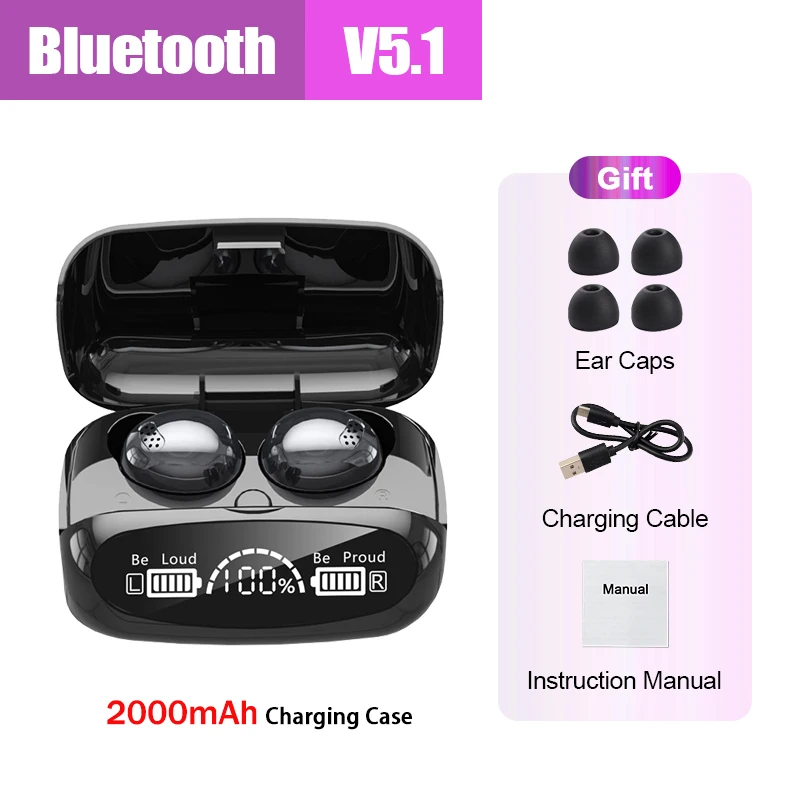 Auriculares Inalámbricos Bluetooth 5.2 Stereo Microfono TWS Tacto  Inteligente - Impormel