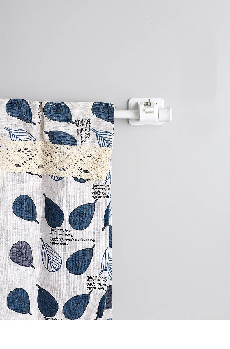 Description Picture 2 of itemCurtain Hooks Hanging Clothes Towel Rack Wall Extendable Sticks Rod Telescopic Net Voile Tension Rail Pole Holder For Home