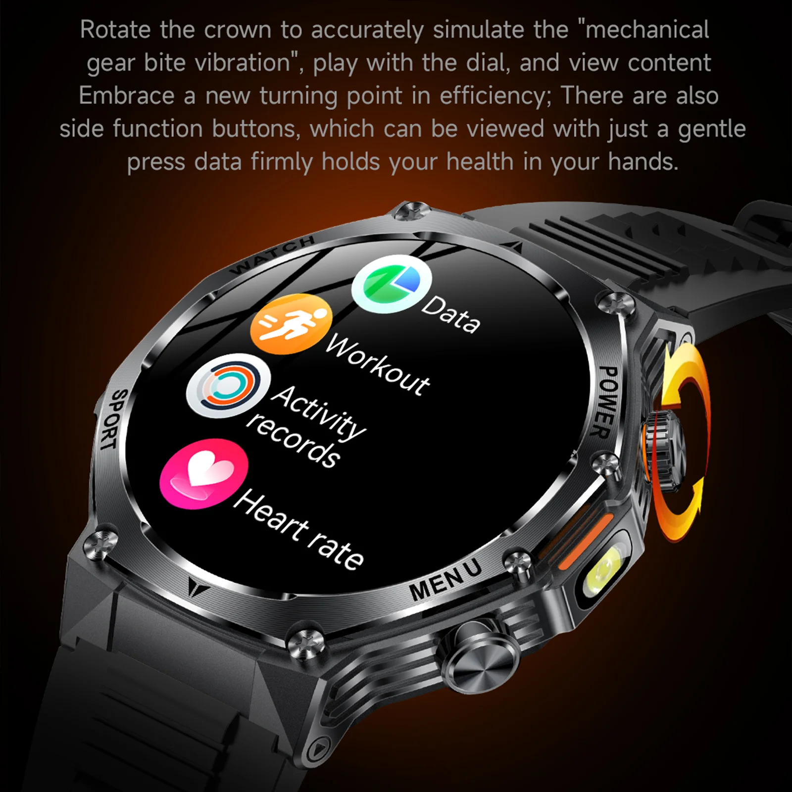 2025 New Sports Smartwatch 800mAh Battery 1.8-Inch HD TFT Display Wireless Talk LED Flashlight Stainless Steel Strap Compatible 4