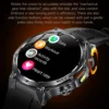 2025 New Sports Smartwatch 800mAh Battery 1.8-Inch HD TFT Display Wireless Talk LED Flashlight Stainless Steel Strap Compatible 4
