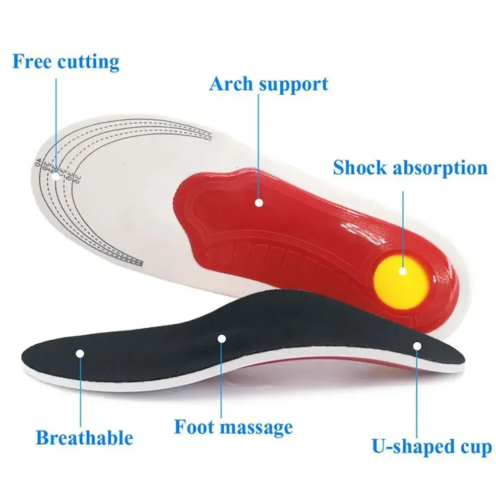 Orthopedic Sport Insoles Shoes Sole Shock Absorption Deodorant Breathable Cushion Running Insoles Man Women Orthopedic