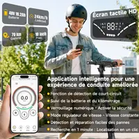 Trottinette Électrique Adulte TODIMART X5S, Double Moteur 490W, Batterie 48V 18.2Ah, Pneus Tout-Terrain, Déverrouillage Intelligent APP 2