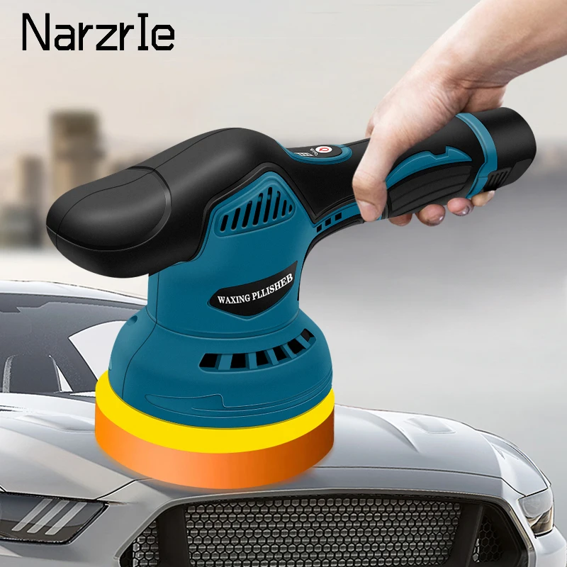 Car Polisher 12V Wireless Car Polisher 2800-5500rpm Cordless Car Polishing Machine Electric Polishing Wax Tool 8 Variable Speeds Noiseless