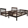 Twin Over Twin Bunk Bed with Stairs and Trundle, Solid Wood Stairway Bunk Bed Frame with Storage, for Kids Teens Adults Bunk Bed 4