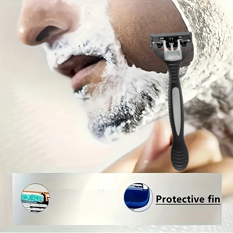 3-layer Stainless Steel Manual Safety Razor For Smooth Shaving_voghion.com