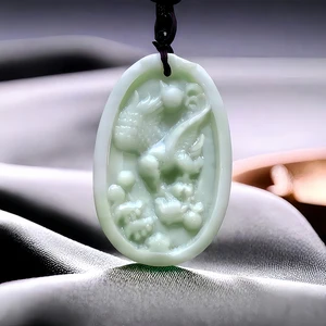 Natural Real Jade Eagle Pendant Necklace Stone Gifts for Women Men Carved Jewelry Charm Designer Gift Fashion Gemstones Amulet