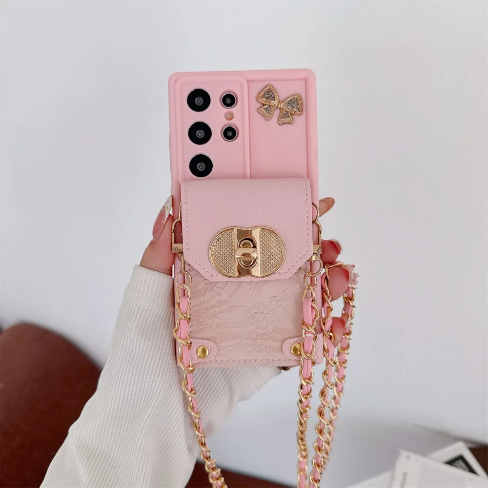 Crossbody المحفظة حامل بطاقة الحال بالنسبة لسامسونج غالاكسي S24 S21 FE S25 الترا S23 S22 زائد A06 A16 A56 A36 A54 A55 A35 A25 A15 غطاء