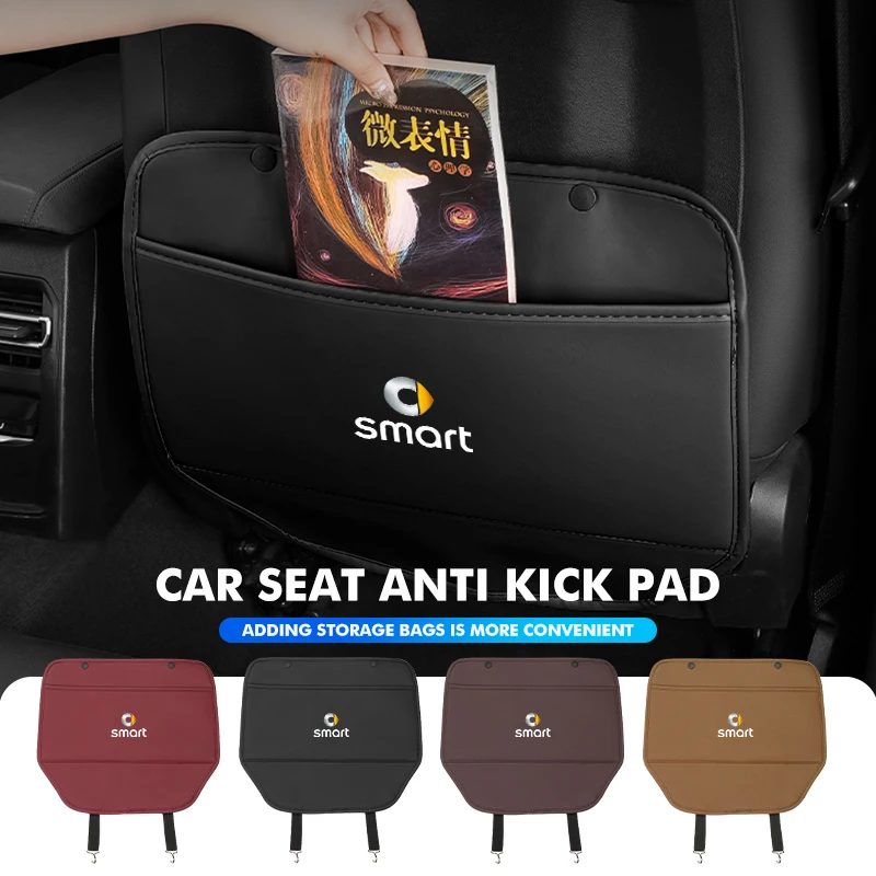 Car Seat Back Anti Child Kick Pad Protector Cover Accessories For Smart 451 450 Crossblade City Cabrio City-Coupe Roadster