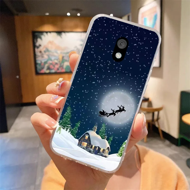 Christmas-Themed Clear Soft Silicone TPU Phone Cover