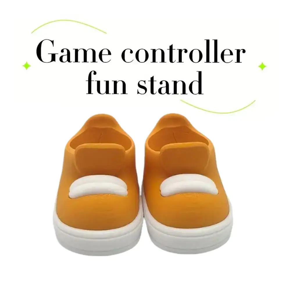 새로운 창의적인 노란색 흰색 신발 모양 게임 컨트롤러 거치대, 대부분의 게임 컨트롤러에 적합한 세련된 장식 스탠드, 홈 데코