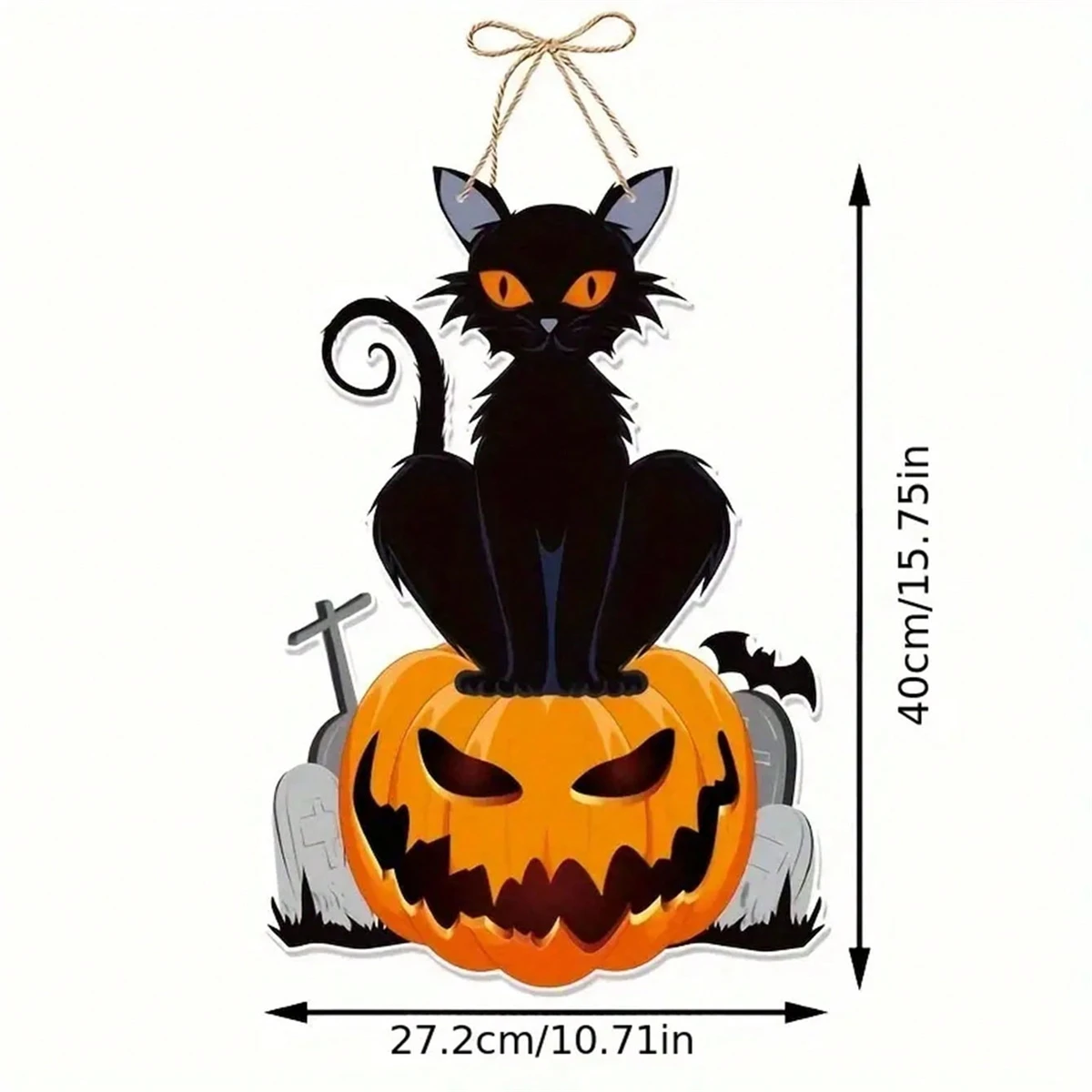 1 piece, pumpkin bat door hanging ornament for Halloween party,Decorate the Halloween pendant for the ghost Festival scene