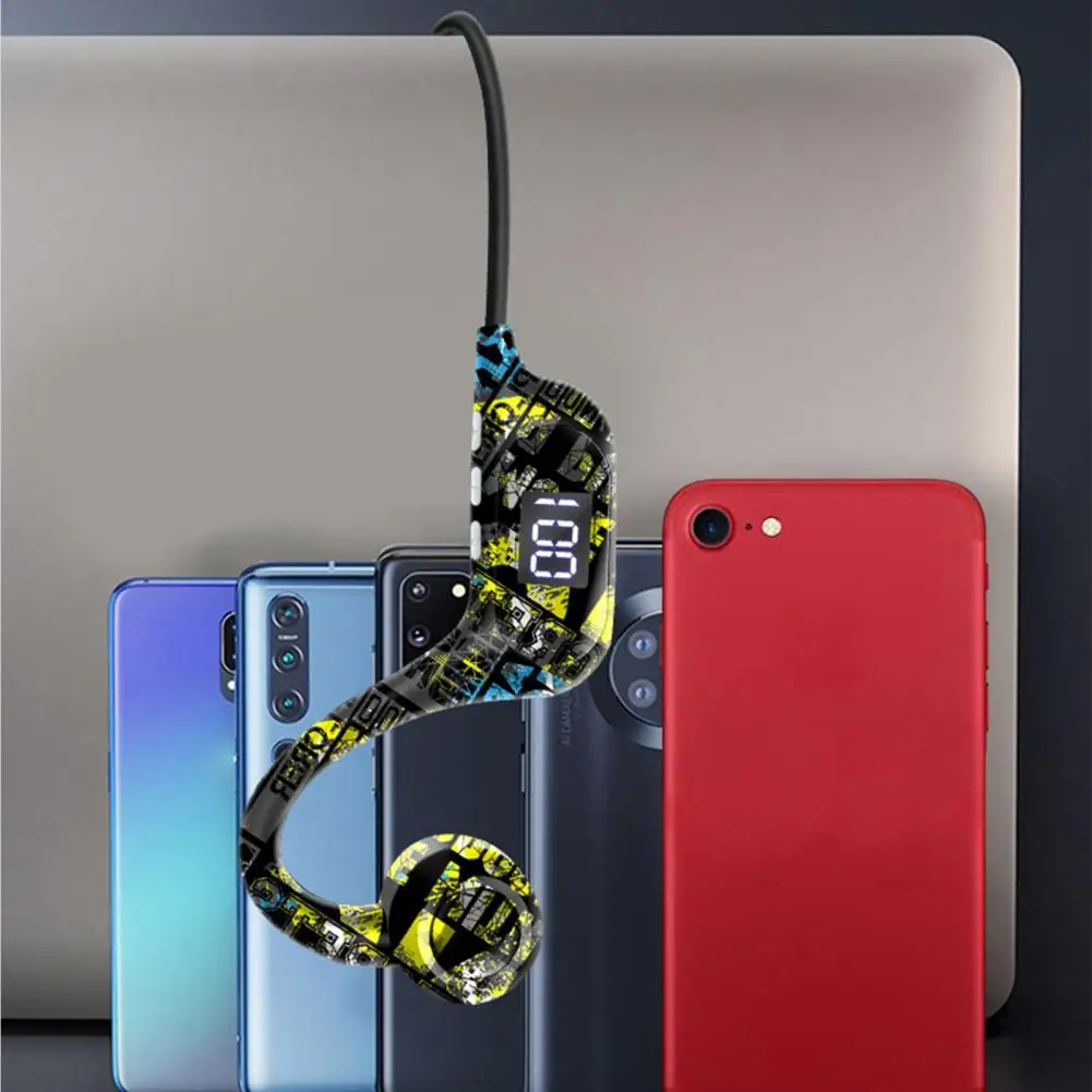 

Secure Fit Earphone Rechargeable Wireless Earbuds Ultra-clear Sound Led Battery Display Delay-free Bone Conduction Technology