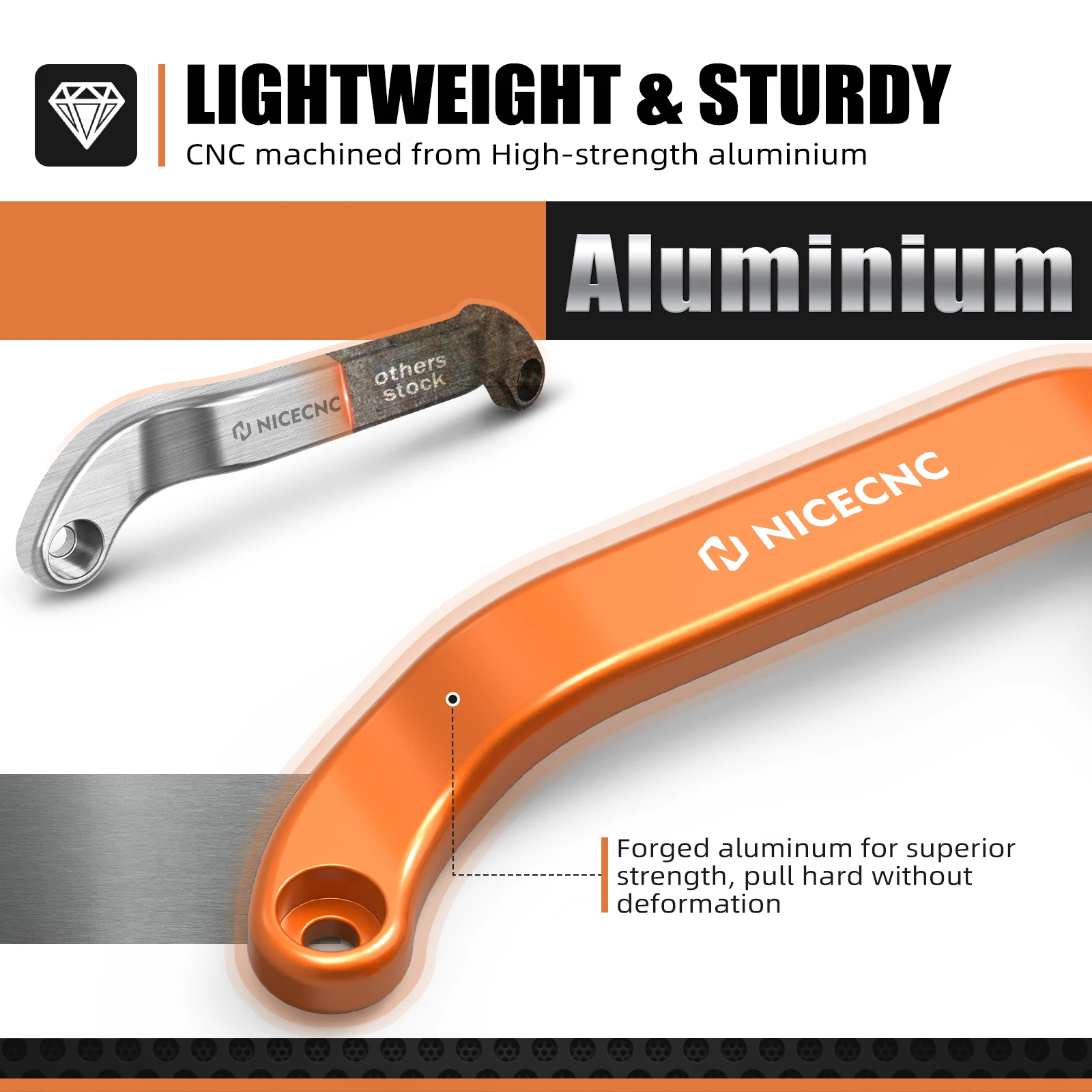 NICECNC Aluminium-Schmiedehandgriff hinten für KTM EXC 300 2024 2025, passend für KTM EXC-F 350 SX 125 SXF 450 und Husqvarna TE 300 – Detail 5