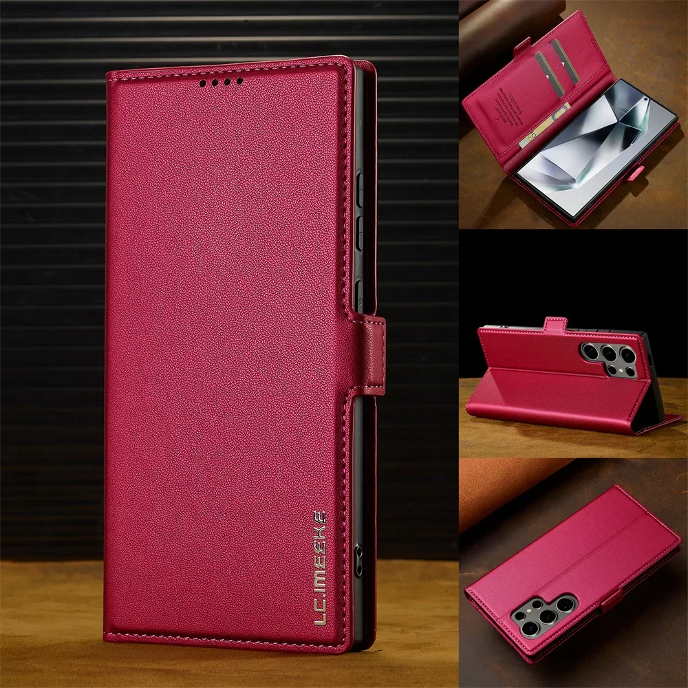 Sleek Leather Card Holder Wallet Flip Case