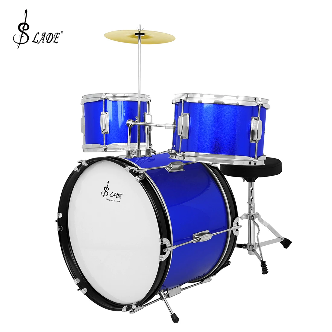 

Drum Set for Kids Jazz Drum Kit Enlightenment Musical Toy Suitable for Multiple Age Children 3 Drums 1 Cymbal Beginner Jazz Drum