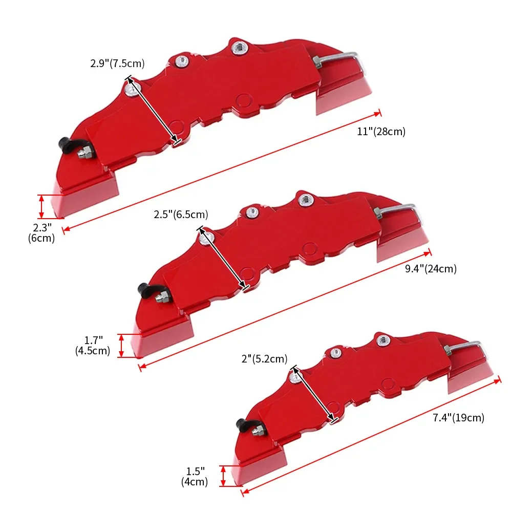 2PCS Universal Car Disc Brake Caliper Truck Caliper Covers Front Rear Kit For Skoda Fabia Octavia Rapid Superb
