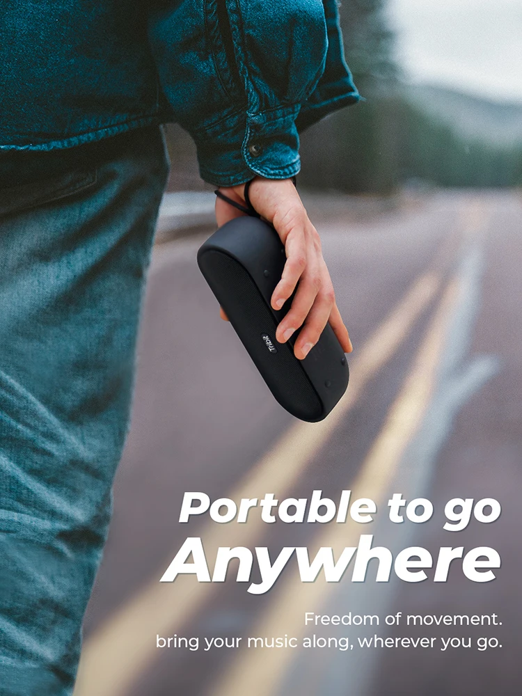 Tribit Portable Wireless Bluetooth Speaker MaxSound Plus IPX7 Waterproof Bluetooth Speaker 24-Hour Playtime For Party, Camping
