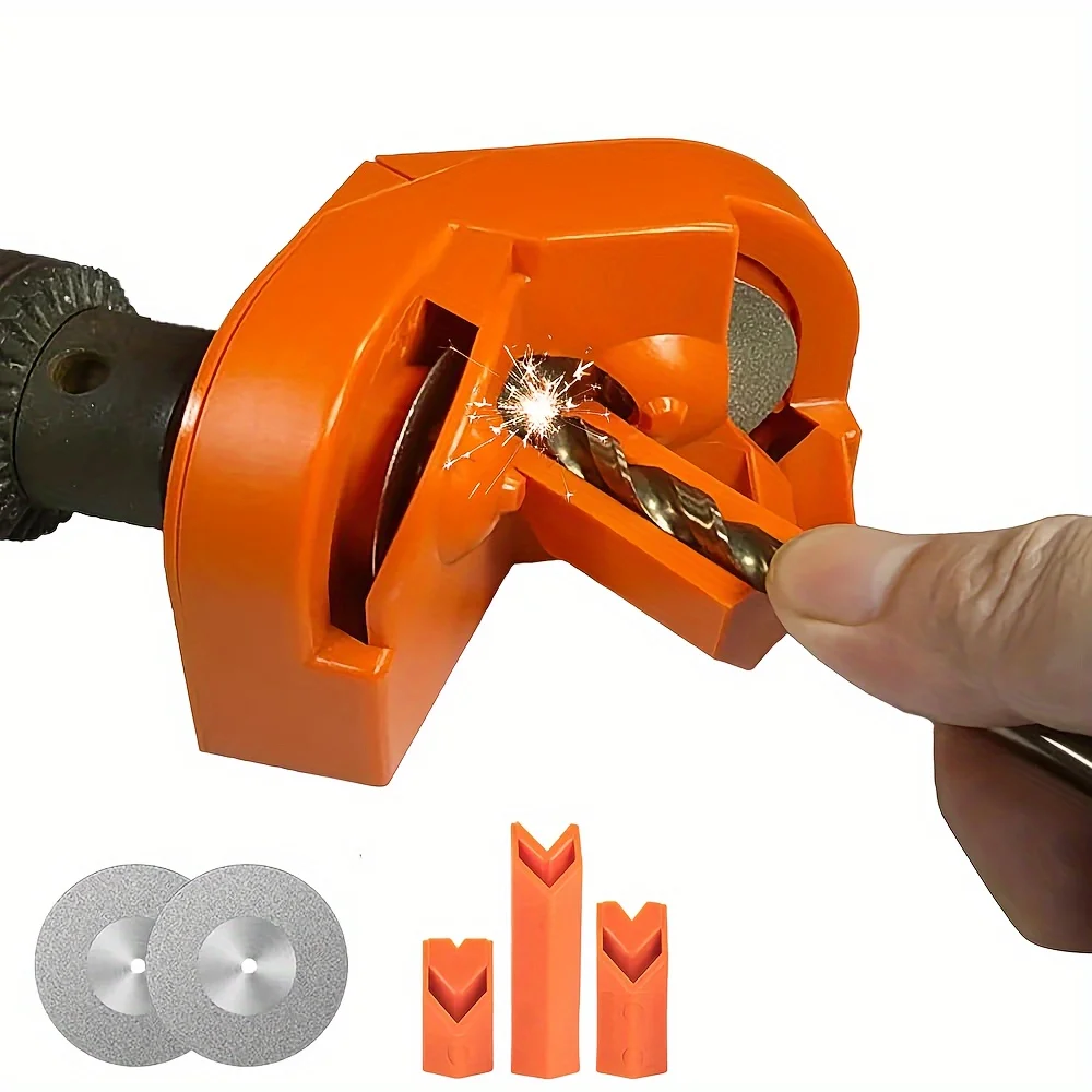 1pc Multifunctional Drill Bit Sharpener, Portable Electric Drill Bit Grinding Tool, Works With Multiple Drill Sizes