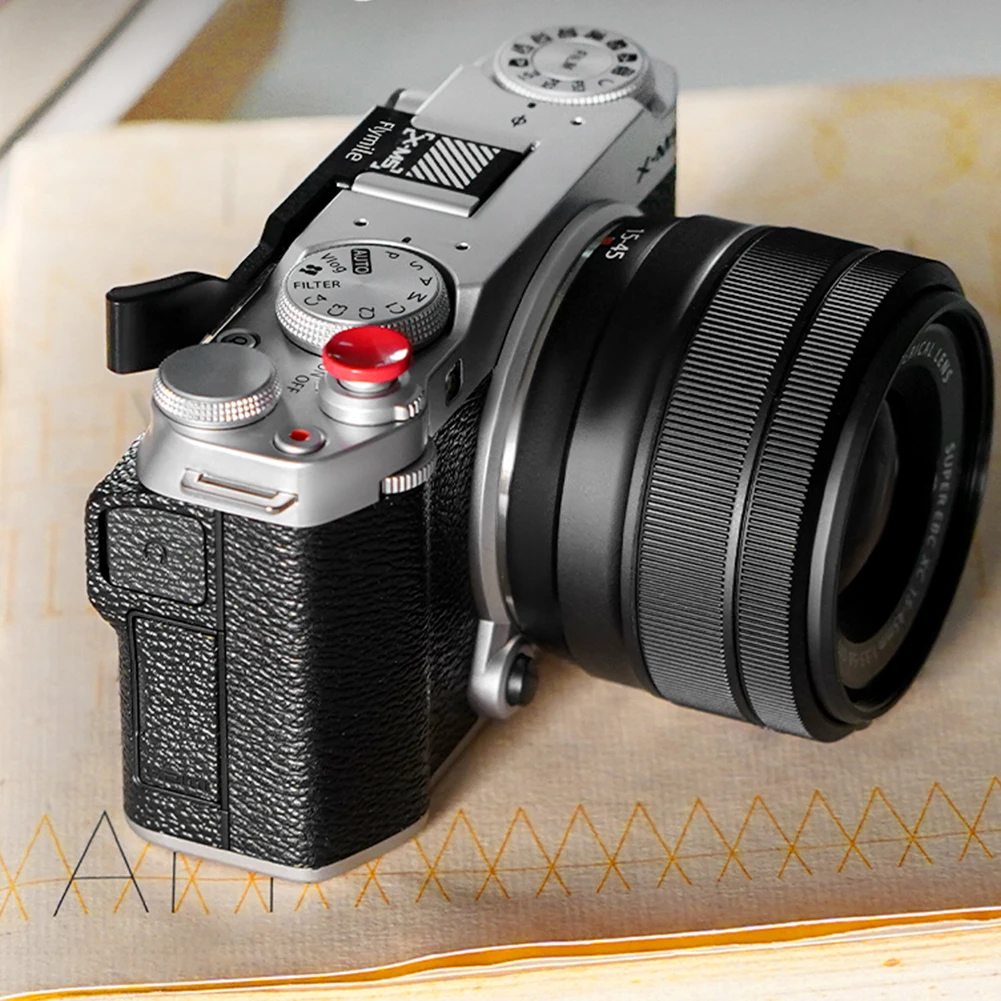 알루미늄 합금 금속 엄지 그립(셔터 릴리즈 버튼 내장형 실리콘 패드 포함) Fujifilm XM5 Fuji X-M5용 엄지 그립