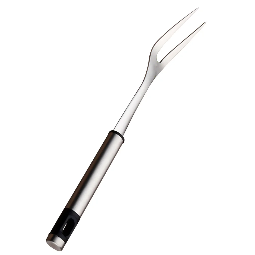 E2 BBQ Meat Fork Carving Fork Stainless Steel Fondue Fork Granny Fork 2-Prong Barbecue Grill Fork Cooking Fork Barbecue Grilling