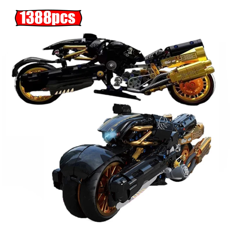 1388pcs MOC technical Idea Fantasy Motorcycle Building Blocks City Fast Speed Game Car Model Brick Toys Boy Christmas Gifts |