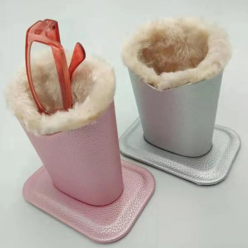 Anti-Scratch Eyeglass Holder Stands Protective Glasses Case Pen Holder Desk Organizer for Desks Nightstands eyeglass holder