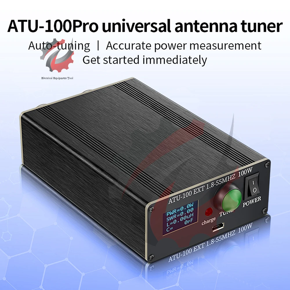 Strumenti Elettrici Mini Sintonizzatore d'Antenna Automatico per Apparecchiature Radio 1.8~55MHz 0.96IN con Alloggiamento ATU‑100 - Image 2
