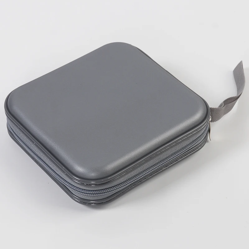 Compact and Durable CD/DVD Storage Case with Zipper - Portable Non-Slip Organizer for Home, Car, and Travel
