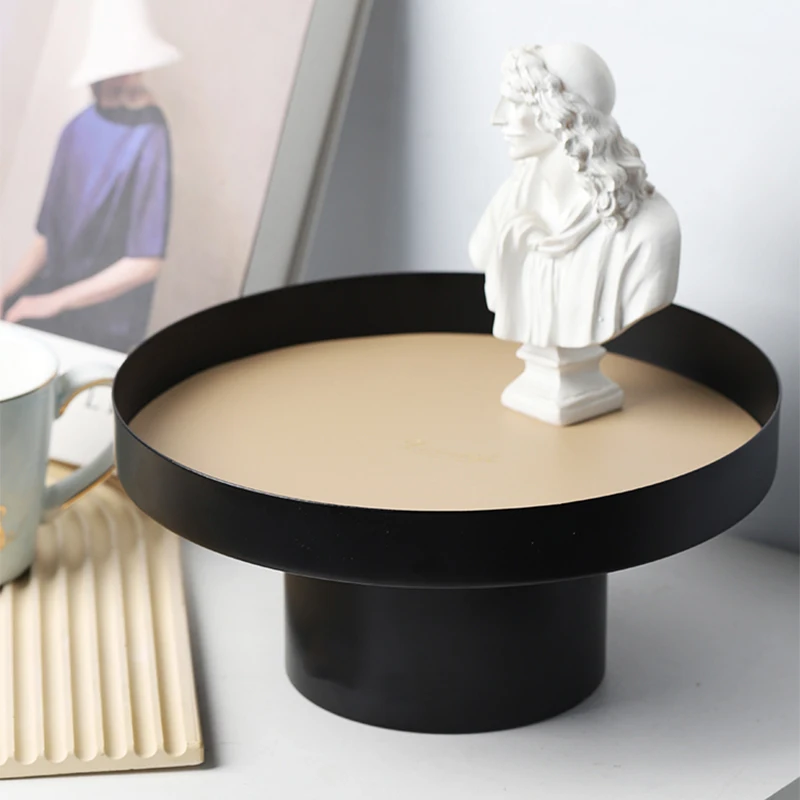 

Железный поднос для хранения тортов, подставка для фруктов, десертов, закусок, планшетов, поднос, настольный органайзер для косметики для ароматерапии, домашний декор