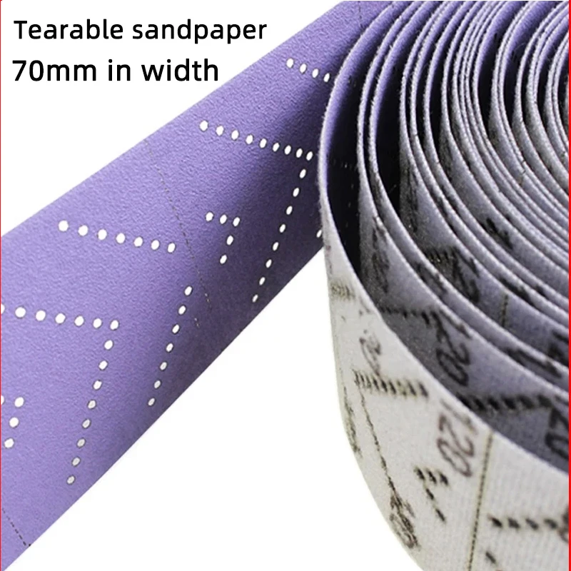 Sandpaper Set Sandpaper Roll for MRIKA Sanding Machine 70mm*12m Hand-planed Sandpaper Flocking Dry Grinding Hand Torn Emery Cloth Roll