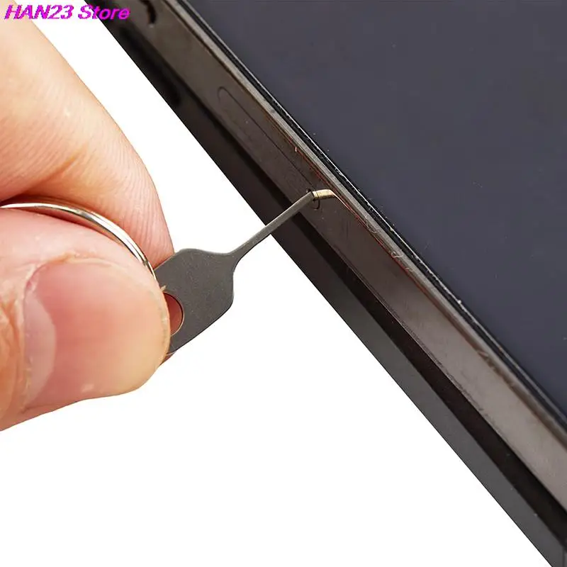 Sim Card Removal Tool 5PCS Anti-Lost Sim Card Removal Needle 5pcs Sim Card Pin + 1 Ring Key Tool Phone Ejecting Pin SIM Tray Ejection Keyring