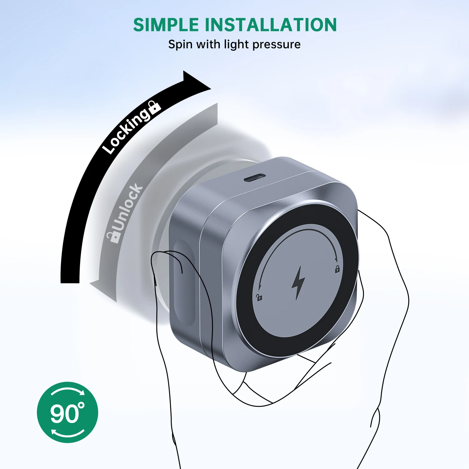 Bonola Suction Cup Car Wireless Charger Foldable for iPhone 17/16/15/Android 15w Magnetic Wireless Charging Vacuum Suction Stand 3