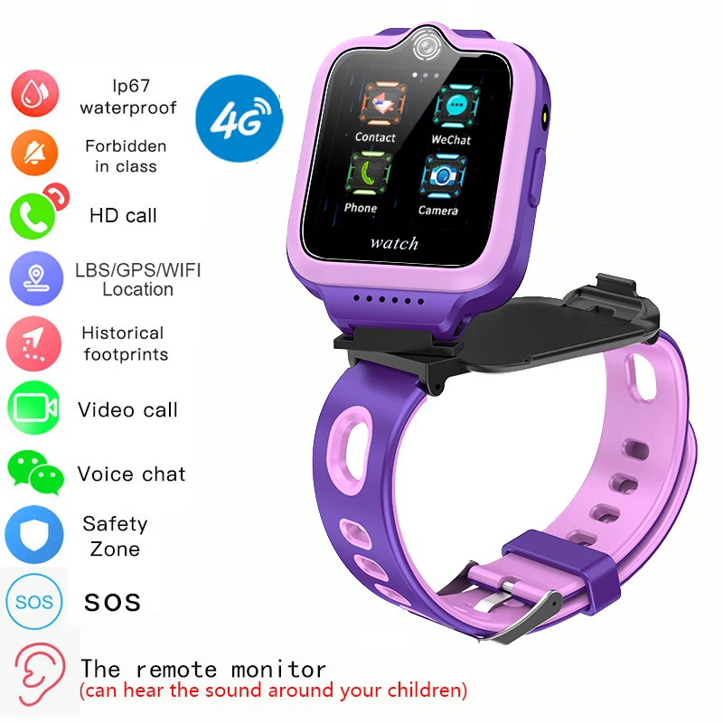 Top Sale 1.7 IPS 4G Kids GPS Smart Watch App Store Download 8G Large  Memory Wearable Devices Video Player Mini Mobile Phone T36 - AliExpress