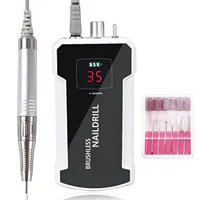IBELIEVE Hangable Type Nail Drill 80w 35krpm Brushless LCD Display Electric Manicure POLISHER Cordless Ponceuse Ongle Electrique 2