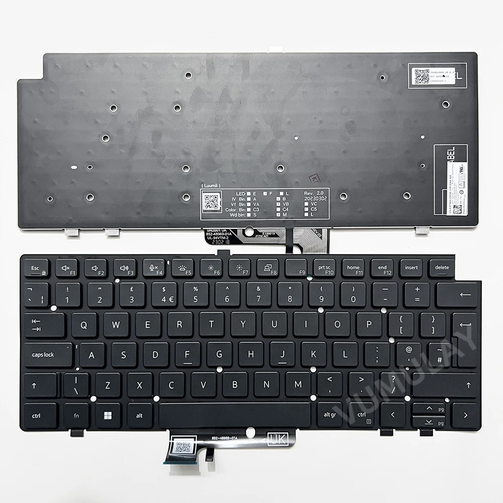 

UK/US Backlit Keyboard for Dell Latitude 7440 2023 7340 7640 0JP3W9 SN2B01B20 SG-B2790-2BA PK133YK3B15