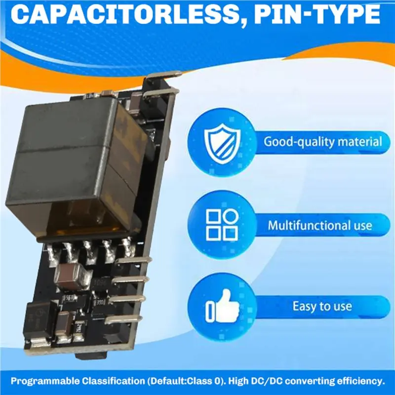 DP1435 검정색 POE 모듈 5V 2.4A IEEE802.3Af 커패시턴스 없음 100M 1000M POE 모듈-AEF7 지원