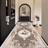 European Style Floral Carpets Corridor Hallway Longe Area Rugs Stairway Runners Customizable Floor Mats Home Porch Entry Doormat 2