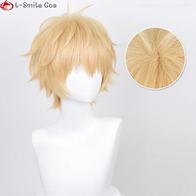 Anime character Party Heat Resistant Hair Denji Short Gold Cosplay Wig