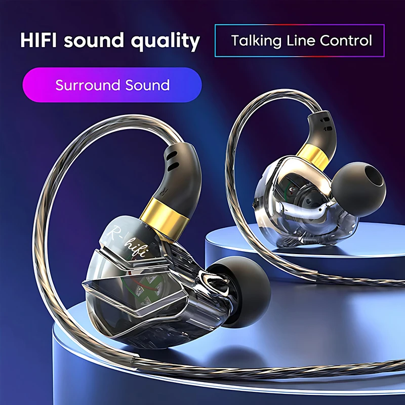 BLUEKAKA 3.5mm Jack Type C Plug Wired Headphone HIFI Bass Earphone in-Ear Headset Gamer Handsfree Earbuds For Samsung For iPhone 2