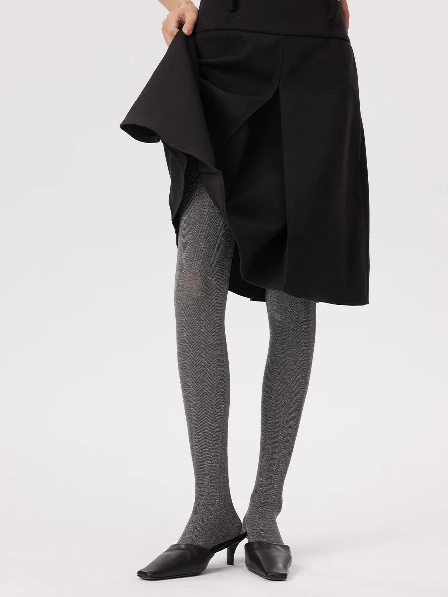 as Scheduled, Pantyhose Silver Shiny Silk Stockings Women's Design Leggings Fashionable Stockings