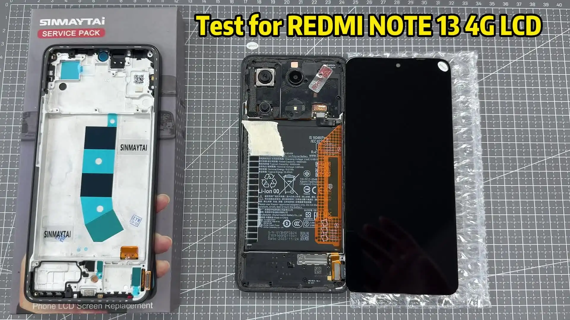 Display LCD Per Xiaomi Redmi Note 13 4G – Schermo 6.67″ Con Cornice, Kit Di Riparazione Incluso, Garanzia Di Qualità