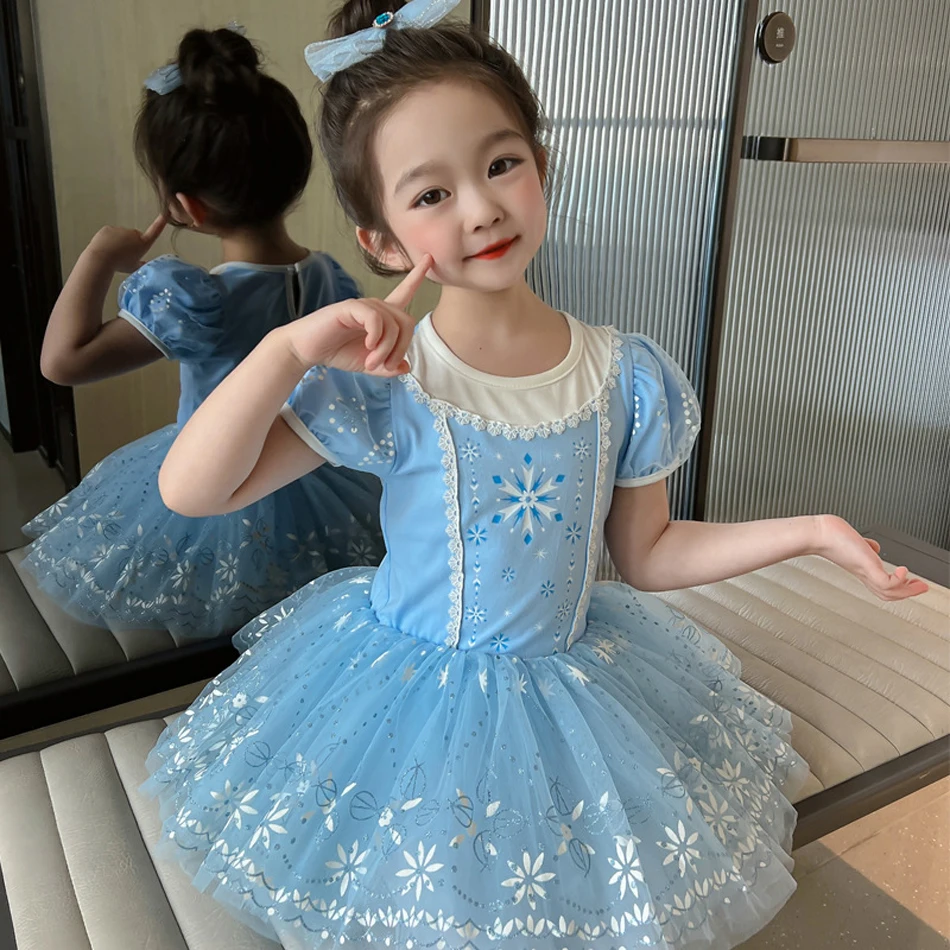 Girls Baby Princess Dress Elsa Mermaid Jasmine Snow White Cosplay Ballet Dance Tulle Tutu Dresses Kids Performance Costume