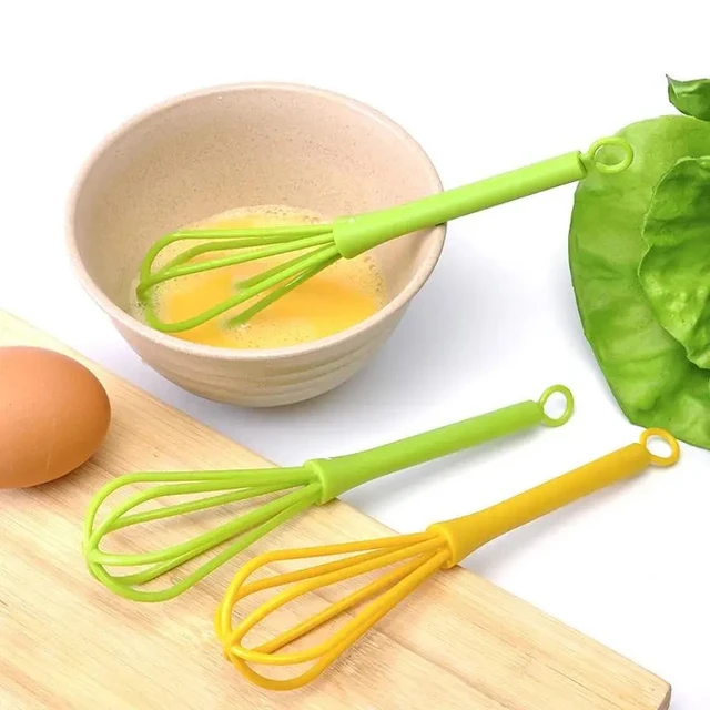 Kitchen Silicone Whisk Non-Slip Easy To Clean Egg Beater Manual Mixer Milk  Frother Kitchen Utensil Bake Tool Egg Tools 17x4cm - AliExpress