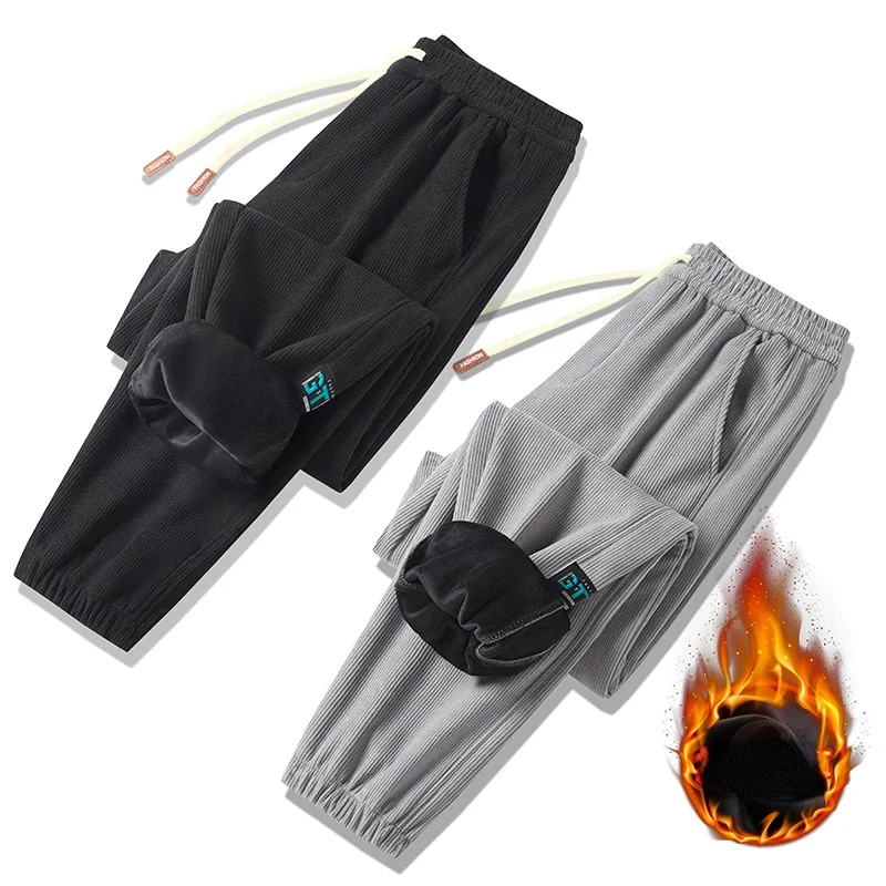 Large Size Pant Men Winter Thick Warm Fleece Sweatpants Men Joggers Sportswear Casual Track Pants Plus Size 7XL 8XL 9XL